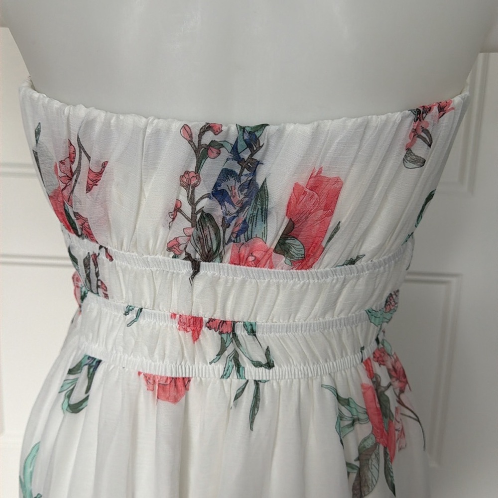 NWT Anthropologie Somerset Strapless Chiffon Maxi Dress in Sz Small - Picture 9 of 16